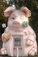 Ein Bankomat im Wiener Wurstelprater