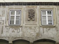 Sgrafitto an einem Haus in der Kremser Altstadt