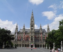 Das Rathaus an der Wiener Ringstrae